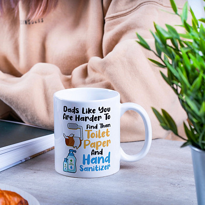Alternative view of Dads Like You Are Harder to Find Than Toilet Paper and Saniti-Zer Mug - Beer Stein - Water Bottle - Color Changing Mug