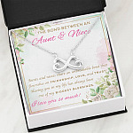 The Bond Between An Aunt And Niece I Love You So Much Infinity Heart Pendant Necklace - Aunt And Niece Gifts