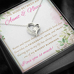 The Bond Between An Aunt And Niece I Love You So Much Forever Love Heart Pendant Necklace - Aunt And Niece Gifts