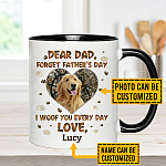 3VT. Dear Dad I Woof You Every Day accent mug mk1