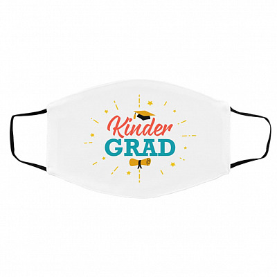 Kinder Grad Face Mask, White, Cloth Face Cover – Medium/Large