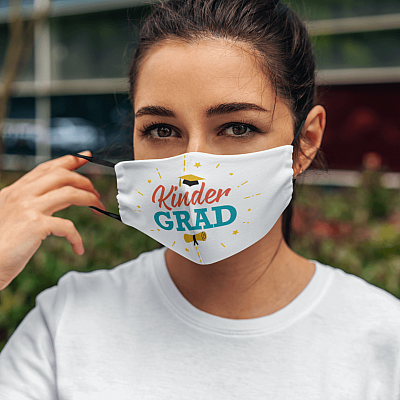 Alternative view of Kinder Grad Face Mask - Pre-K Grad Gifts - Class of 2021 Washable Reusable Custom Printed Cloth Face Mask Cover