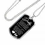 Father's Day Baby Bump Daddy My Little Feet I Love You from Mommy's Tummy Dog Tag Pendant Necklace