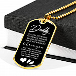 Father's Day Baby Bump Daddy My Little Feet I Love You from Mommy's Tummy Dog Tag Pendant Necklace