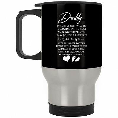 14 oz. Silver Travel Mug