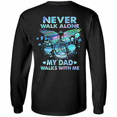 Never Walk Alone Hoodie, Black, Long Sleeve