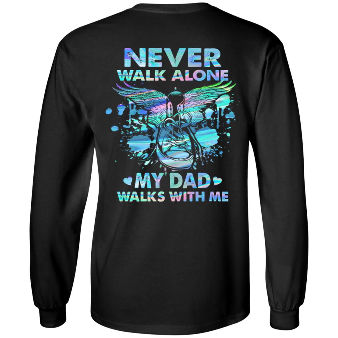 Never Walk Alone Hoodie, Black, Long Sleeve Never Walk Alone Hoodie, Black, Long Sleeve