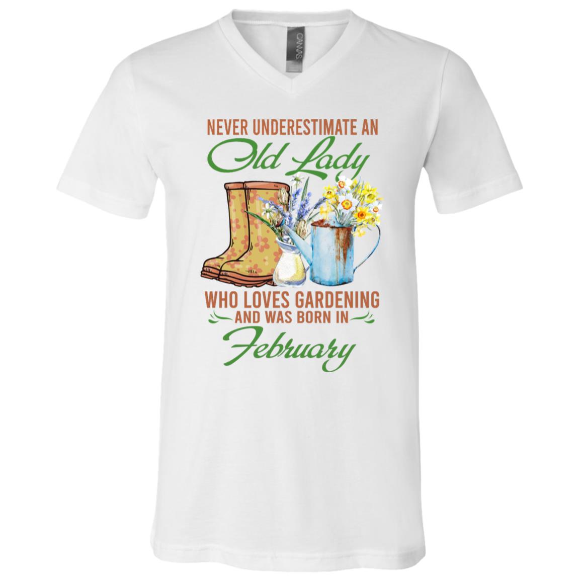 feb, White, V-Neck T-Shirt