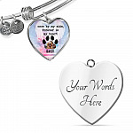 Personalized Photo Once By My Side Forever In My Heart Quote In Memory Of Dog Pet Remembrance Heart Necklace