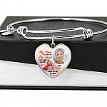 Personalized Photo My Mind Still Talks to You Memorial Cardinal Heart Pendant Necklace - Bangle