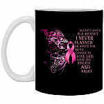 Breast Cancer Is A Journey I NeMug, Black, 11 oz. White Mug