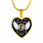 Personalized Photo God Has You In His Arms I Have You In My Heart Memorial Luxury Heart Pendant Necklace Personalized Photo God Has You In His Arms I Have You In My Heart Memorial Luxury Heart Pendant Necklace