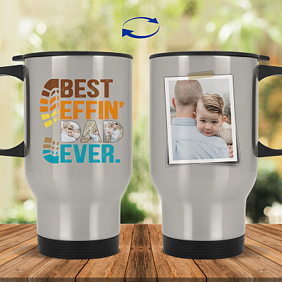 14 oz. Silver Travel Mug