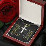 To My Man When You Wear This Cross Always Remember I Love You For All That You Are Artisan Crafted Cross Necklace