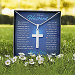 From Wife To My Husband I Have Completely Fallen For You Everything You Do Artisan Crafted Cross Necklace