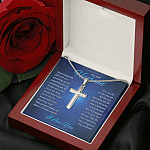 From Wife To My Husband I Have Completely Fallen For You Everything You Do Artisan Crafted Cross Necklace
