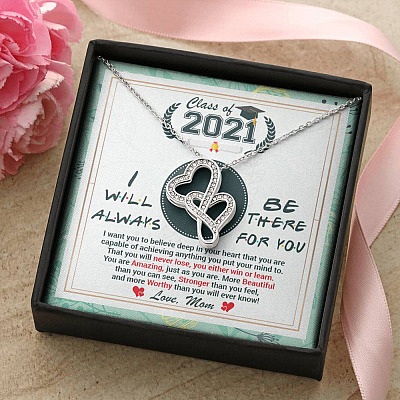 Class Of 2021 Friends I Will Always Be There For You You Are Amazing Just As You Are Double Hearts Necklace