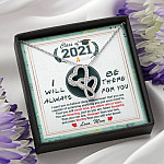 Class Of 2021 Friends I Will Always Be There For You You Are Amazing Just As You Are Double Hearts Necklace
