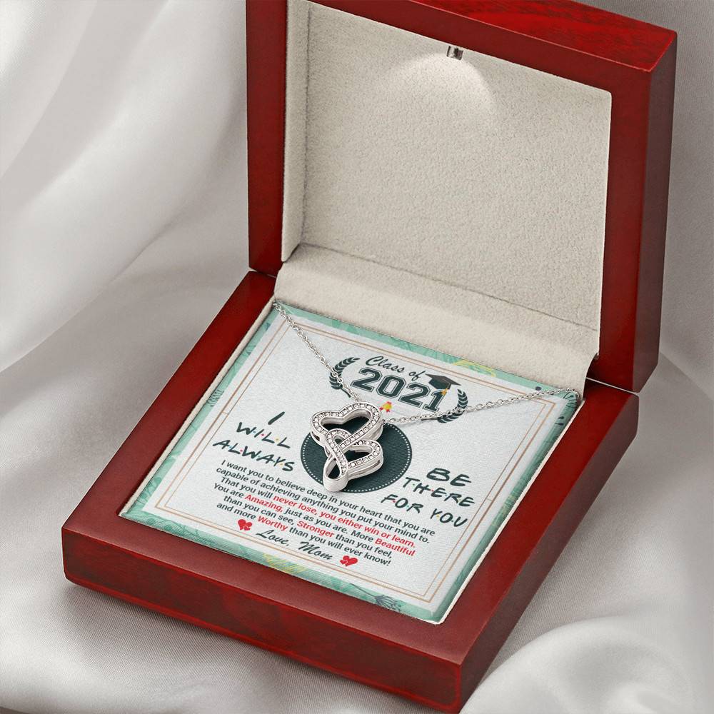 Class Of 2021 Friends I Will Always Be There For You You Are Amazing Just As You Are Double Hearts Necklace