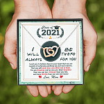 Class Of 2021 Friends I Will Always Be There For You You Are Amazing Just As You Are Joined Interlocking Hearts Necklace