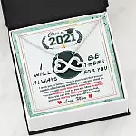 Class Of 2021 Friends I Will Always Be There For You You Are Amazing Just As You Are Infinity Heart Pendant Necklace