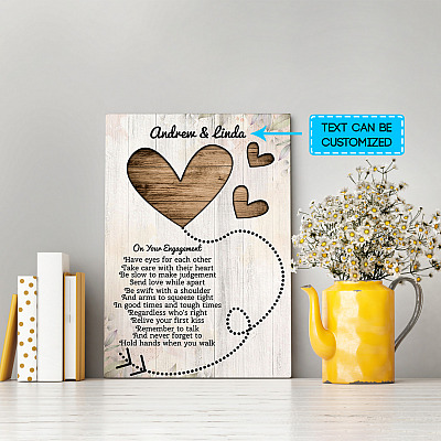 Alternative view of Personalized On Your Engagement Wrapped Framed Canvas Prints - Unframed Poster - Home Decor Wall Art