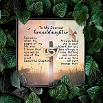 To My Dearest Granddaughter Interlocking Hearts Pendant Necklace - Gift For Granddaughter