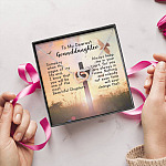 To My Dearest Granddaughter Interlocking Hearts Pendant Necklace - Gift For Granddaughter