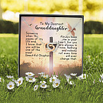 To My Dearest Granddaughter Interlocking Hearts Pendant Necklace - Gift For Granddaughter