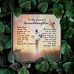 To My Dearest Granddaughter Love Knot Pendant Necklaces - Gift For Granddaughter