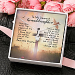 To My Dearest Granddaughter Alluring Beauty Pendant Necklace - Gift For Granddaughter
