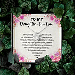 To My Daughter In law we Both Love The Same Man Love Knot Pendant Necklaces - Gift For Daughter In Law Gift