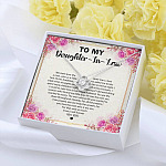 To My Daughter In law we Both Love The Same Man Love Knot Pendant Necklaces - Gift For Daughter In Law Gift