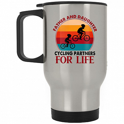 14 oz. Silver Travel Mug