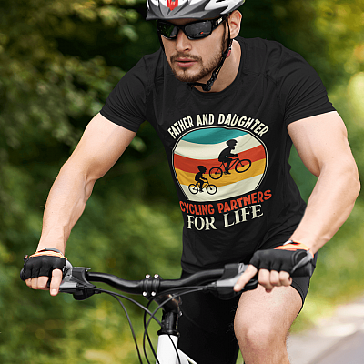 Alternative view of Father And Daughter Cycling Partners For Life T-shirt - Gift For Cycling Dad - Father Daughter Shirt