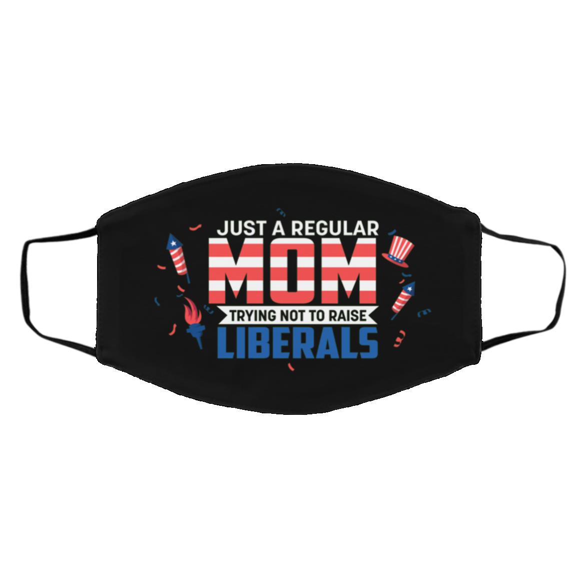 mom mask, Black, Cloth Face Cover – Medium/Large