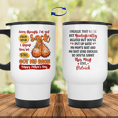 14 oz. White Travel Mug