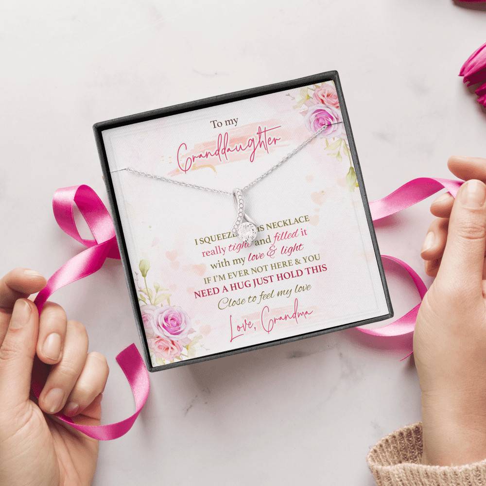 To My Granddaughter I Squeezed This Necklace Really Tight From Grandma Alluring Beauty Necklace