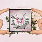 To A Truly Inspiring Fighter Love Knot Pendant Necklaces - Breast Cancer Warrior Gift