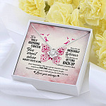 To A Truly Inspiring Fighter Love Knot Pendant Necklaces - Breast Cancer Warrior Gift