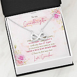 To My Granddaughter I Squeezed This Necklace Really Tight From Grandma Infinity Heart Pendant Necklace