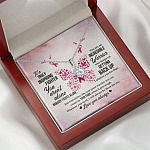 To A Truly Inspiring Fighter Alluring Beauty Pendant Necklace - Breast Cancer Warrior Gift