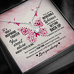 To A Truly Inspiring Fighter Alluring Beauty Pendant Necklace - Breast Cancer Warrior Gift