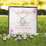 To My Granddaughter I Squeezed This Necklace Really Tight From Grandma Forever Love Heart Pendant Necklace