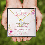 To My Granddaughter I Squeezed This Necklace Really Tight From Grandma Forever Love Heart Pendant Necklace