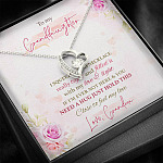 To My Granddaughter I Squeezed This Necklace Really Tight From Grandma Forever Love Heart Pendant Necklace