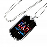 Regular Dad Trying Not To Raise Liberals American Flag Dog Tag Pendant Necklace - Republican Dad Gifts