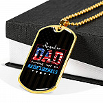 Regular Dad Trying Not To Raise Liberals American Flag Dog Tag Pendant Necklace - Republican Dad Gifts