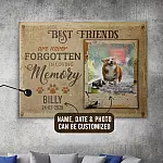 Custom Photo Best Friends Are Never Forgotten In Loving Memory Dog Memorial Framed Canvas Prints - Unframed Poster