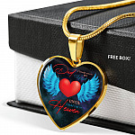 Angel Wings Dad I'll Hold You in My Heart Until I Hold You in Heaven Heart Pendant Necklace